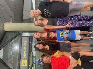 Allin family at airport